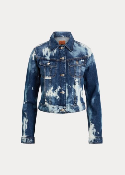 Women's Ralph Lauren Bleach-Dye Denim Jacket | 823675BNC